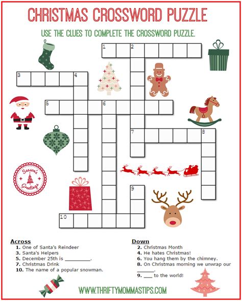 xmas crossword puzzles|crossword puzzle christmas printable.